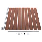 vidaXL Ensemble de clôture WPC 7 Carré + 1 Incliné 1311x186 cm Marron