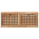 vidaXL Banc de rangement de chaussures 94x20x38cm Bois massif de noyer