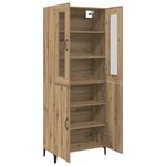 vidaXL Haut Armoire 2 Pièces Chêne artisanal Bois d'ingénierie
