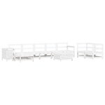 vidaXL Salon de jardin 10 Pièces blanc bois de pin massif
