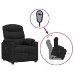 vidaXL Fauteuil Noir Tissu