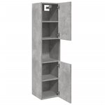 vidaXL Armoire de salle de bain suspendue gris béton bois d'ingénierie