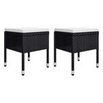 vidaXL Ensemble à manger de jardin 5 Pièces Noir