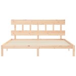 vidaXL Cadre de lit avec tête de lit 200x200 cm bois massif