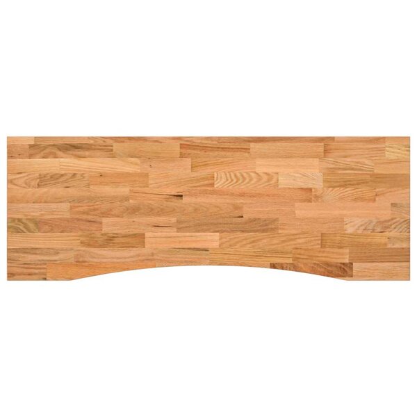 vidaXL Dessus de bureau marron clair bois chêne massif rectangulaire
