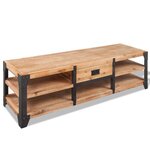 vidaXL Meuble TV 140x40x45 cm bois d'acacia massif