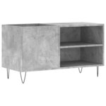 vidaXL Armoire à disques gris béton 85x38x48 cm bois d'ingénierie
