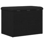 Banc de rangement vidaXL en chêne noir 60x40x45 cm en bois d'ingénierie