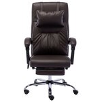 vidaXL Chaise de bureau de massage Marron Similicuir