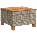 vidaXL Salon de jardin avec coussins 7 Pièces gris résine tressée