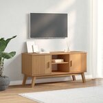 vidaXL Meuble TV OLDEN marron 114x43x57 cm bois de pin massif