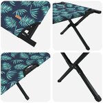 vidaXL Lits de soleil pliants 2 Pièces avec sac de transport motif de feuilles en tissu Oxford 600D