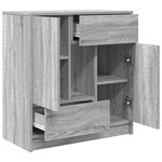 vidaXL Buffet avec tiroirs et portes sonoma gris 70 5x34x74 5 cm