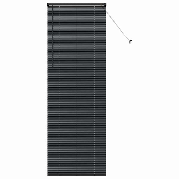 vidaXL Store de Fenêtre avec des rideaux Autre Noir 80 x 130 cm Aluminium