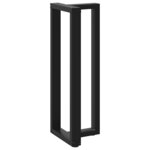 vidaXL Pieds de table de bar en forme de T  2 pièces  noir  50 x 35 x (110-111) cm  acier