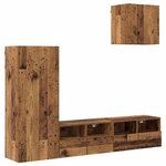 vidaXL Meubles TV muraux 4 Pièces Bois Ancien Bois d'ingénierie