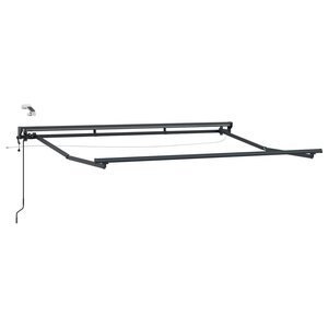 vidaXL Cadre de store électrique avec LED Anthracite 2 5 x 2 m