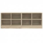 vidaXL Armoire de lit avec étagère 2 Pièces Chêne Sonoma 66 x 33 x 48 cm