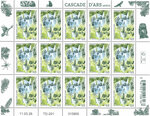 Timbre - Cascade d'Ars - Lettre Verte