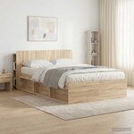 vidaXL Cabinet de Tête de Lit avec stockage Sonoma Bois d'ingénierie