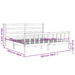 vidaXL Cadre de lit sans matelas 200x200 cm bois massif de pin