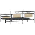 vidaXL Cadre de lit en métal sans matelas chêne sonoma 180x200 cm