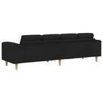 Ensemble de Canapés Noir tissu