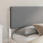 vidaXL Cadre de lit avec tête de lit rembourrée Gris clair