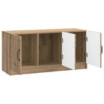 vidaXL Meuble TV 99 x 34 5 x 47 cm Chêne artisanal Bois d'ingénierie
