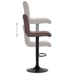 vidaXL Tabourets de bar lot de 2 taupe tissu