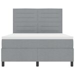 vidaXL Lit avec sommier à ressorts et matelas gris clair 140x200 cm Tissu