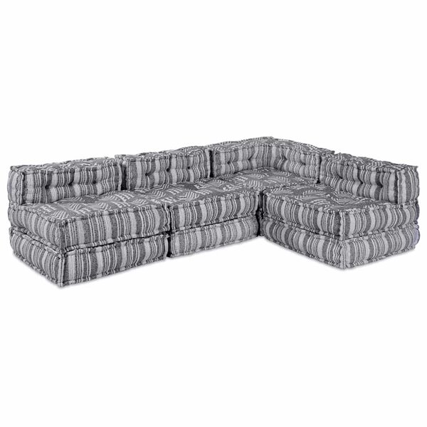 vidaXL Coussin 4 Pièces Gris clair 70 x 70 x 54 cm Polyester
