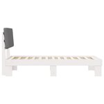 vidaXL Cadre de lit avec tête de lit rembourrée Gris clair 75 x 190 cm