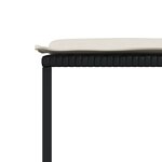 vidaXL Ensemble à manger de jardin 15 Pièces coussins noir résine tressée