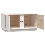 vidaXL Table basse Blanc 80x50x40 cm Bois massif de pin