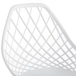 Set de 2 chaises de salle à manger siège en plastique 83 cm blanc 03_0006037