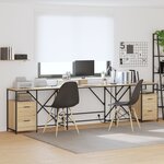 vidaXL Bureau Chêne Sonoma 182 x 101 x 87.5 cm Bois d'ingénierie
