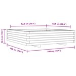 vidaXL Jardinière 100x100x26 5 cm bois massif de douglas