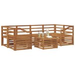 vidaXL Ensemble de canapés d'extérieur 7 Pièces Naturel