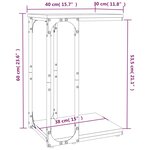 vidaXL Table d'appoint Sonoma gris 40x30x60 cm Bois d'ingénierie