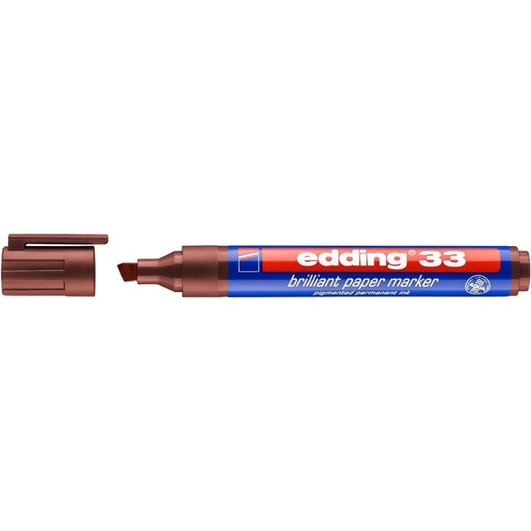 Marqueur papier encre brillante 33 marron 1-5 mm EDDING