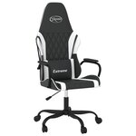 vidaXL Chaise de jeu de massage Noir et blanc Similicuir