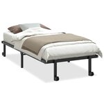 vidaXL Cadre de lit sans matelas pliable noir 90x190 cm acier