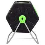 vidaXL Composteur à tambour 60x58x74 cm 105 L Polypropylène