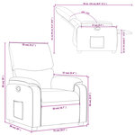 vidaXL Fauteuil inclinable Crème Similicuir