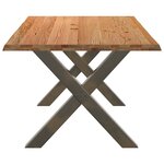 vidaXL Table à manger marron clair bois de chêne massif rectangulaire