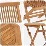 vidaXL Set de salle à manger de jardin 2 Pièces Marron