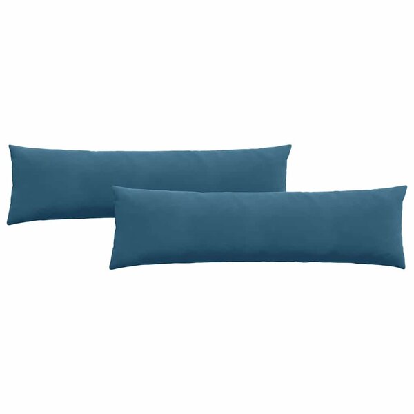 vidaXL Coussins de canapé 2 Pièces Bleu 145 x 40 cm