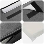 vidaXL Tête de lit capitonnée Blanc et gris clair 100 cm Pin massif