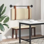 vidaXL Tête de lit suspendue Crème PU antique